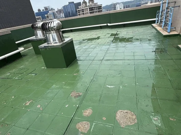 新竹頂樓防水工程案例第一階段施工
