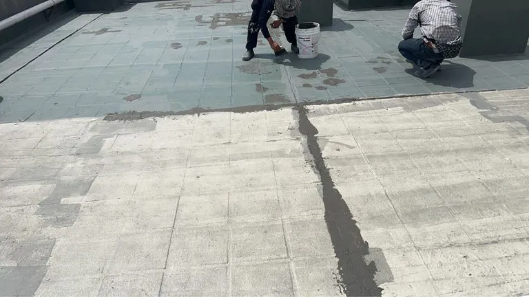 新竹頂樓防水工程案例第二階段施工